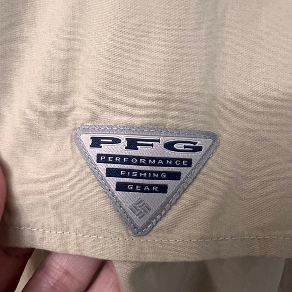 Columbia Men's PFG Sportswear Khaki Button Down Shirt Fishing Lightweight Sz 2XL - Picture 5 of 11